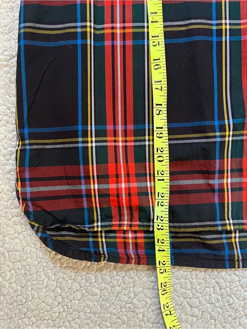 J. Crew Black and Red Plaid Sleeveless Holiday Blouse